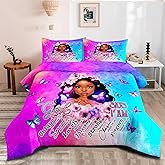 CKOU CCOO Black Girl Magic Comforter Set Twin, Black Girl Bed Comforter Sets for Girls,African American Girls Bedding Set Afro Melanin Bedroom Decor