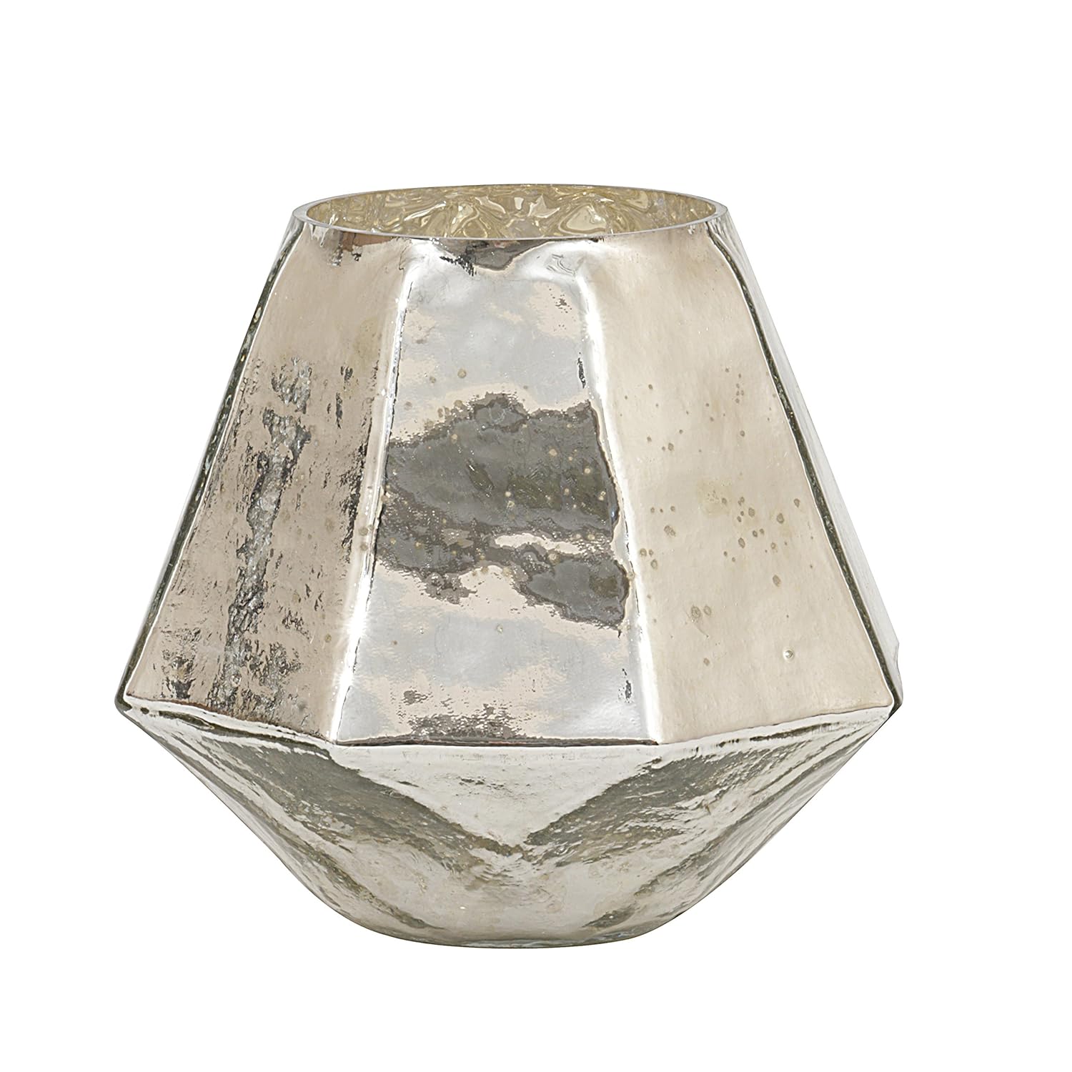 Mercury glass hexagon candleholder