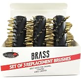 Grillbot Brass Replacement Brushes for Grill Cleaning Robot, Set of 3 | Replacement Brushes, Covers Porcelain, Enamel and Cast Iron Grates, Dishwasher Safe