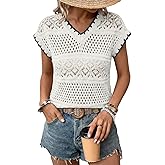 Acelitt Spring Summer Hollow Out Crochet Sweater Vest Sleeveless Cover Ups Beach Vacation Resort Cruise Outfits 2026
