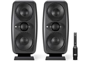 IK Multimedia iLoud MTM MKII (Pair Plus ARC mic) Compact Studio Monitor with Built-in ARC Room Correction, Speaker Emulation,