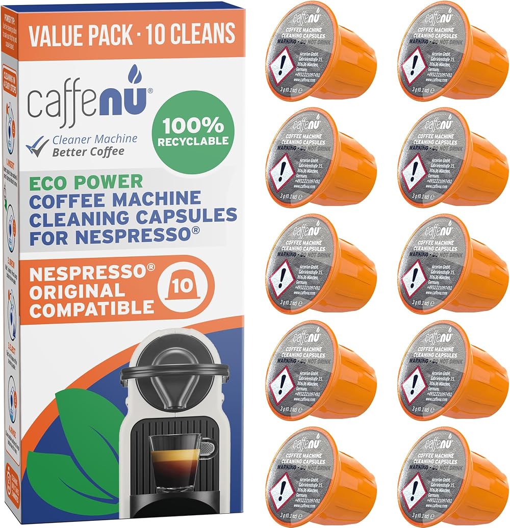 Caffenu Nespresso Cleaning Capsules 10 Pods Originaline Compatible
