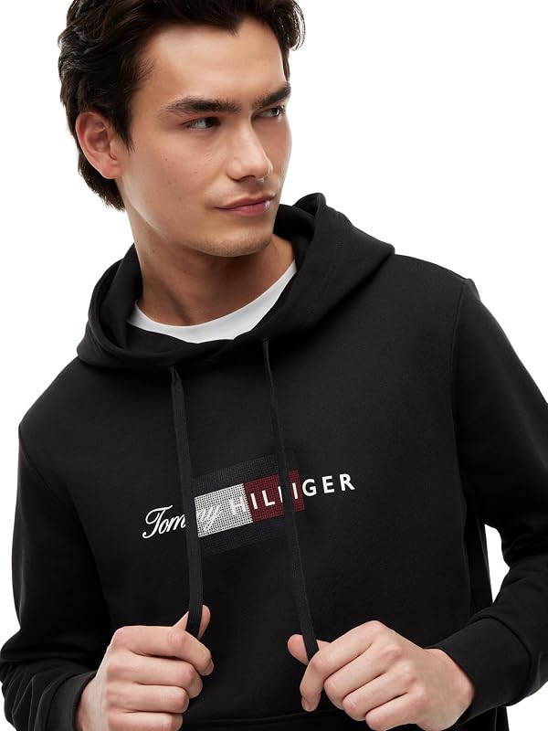Sweat à Capuche pour Homme Script Flag MW0MW43220 - Noir (Noir), L — photo 4 sur 5