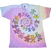Liquid Blue Unisex-Adult Grateful Dead Vintage Spiral Bears Tie Dye T-shirtT-Shirt