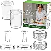 Year of Plenty Ferment Kit - 2 Fermenting Mason Jars, 2 Fermentation Weights & 2 Fermenting Lids