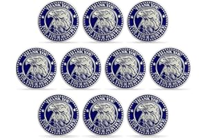 RYUKENLM United States Veteran Salute Challenge Coins Thank You for Your Service Appreciation Coins (Set of 10)
