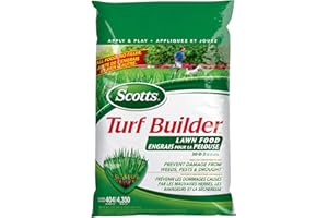Scotts Turf Builder Lawn Food 30-0-3, 5.2kg (404 sq Meters / 4,350 sq feet Coverage) - Promotes Thicker and Greener Grass wit