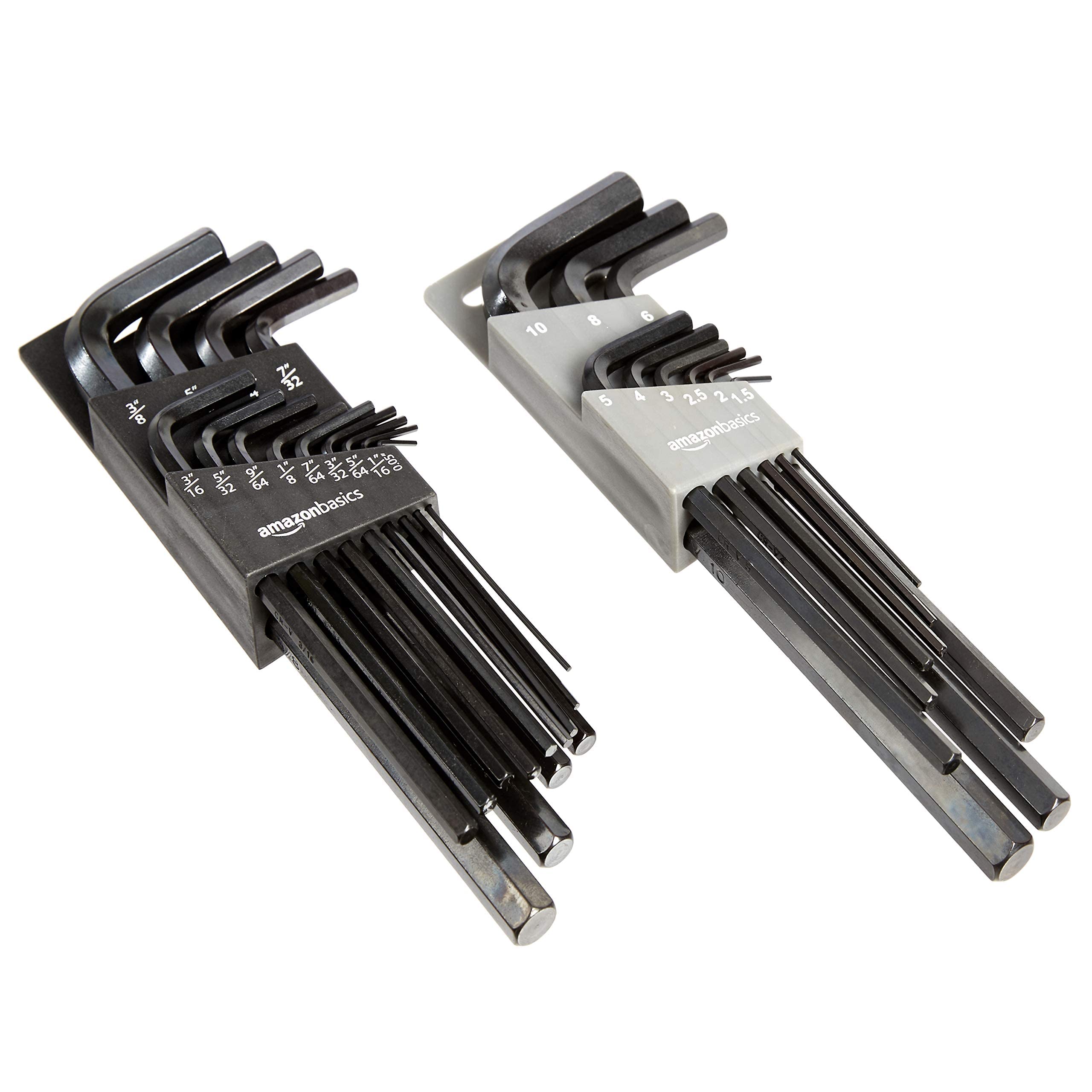 Photo 1 of Amazon Basics 22-Piece Long Arm Hex Key Wrench Set - SAE/Metric