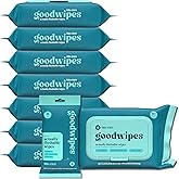 goodwipes Flushable Butt Wipes - Vitamin E & Aloe - Sewer & Septic Safe - Extra Large Adult Wet Wipes For Women & Men - Bathroom Essentials - Shea-Coco, 418 Count (8 Packs + 1 Travel)