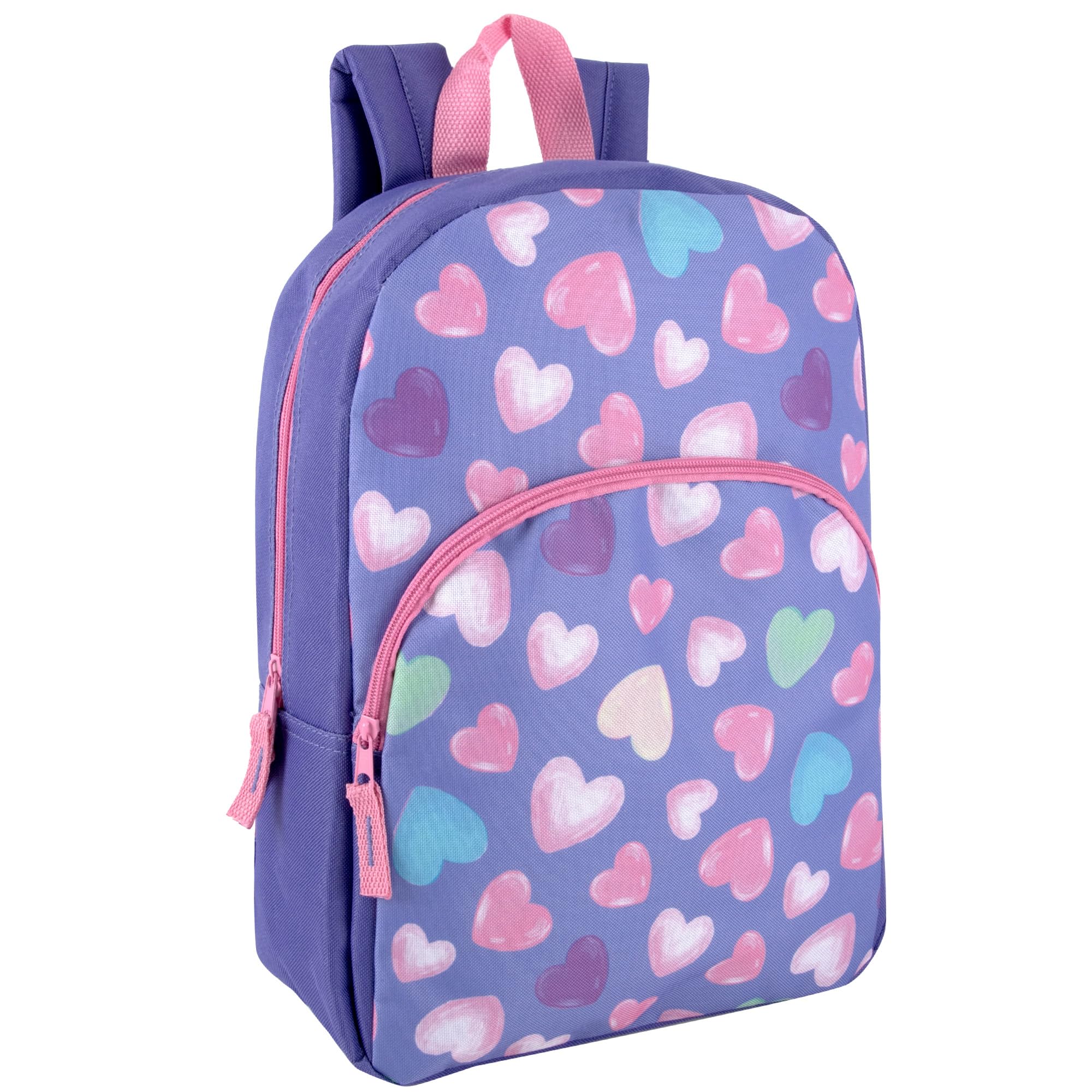 Photo 1 of 15 Inch Kids Backpacks for Boys & Girls | Preschool, Kindergarten, Elementary School Backpacks with Adjustable, Padded Straps (Happy Hearts)