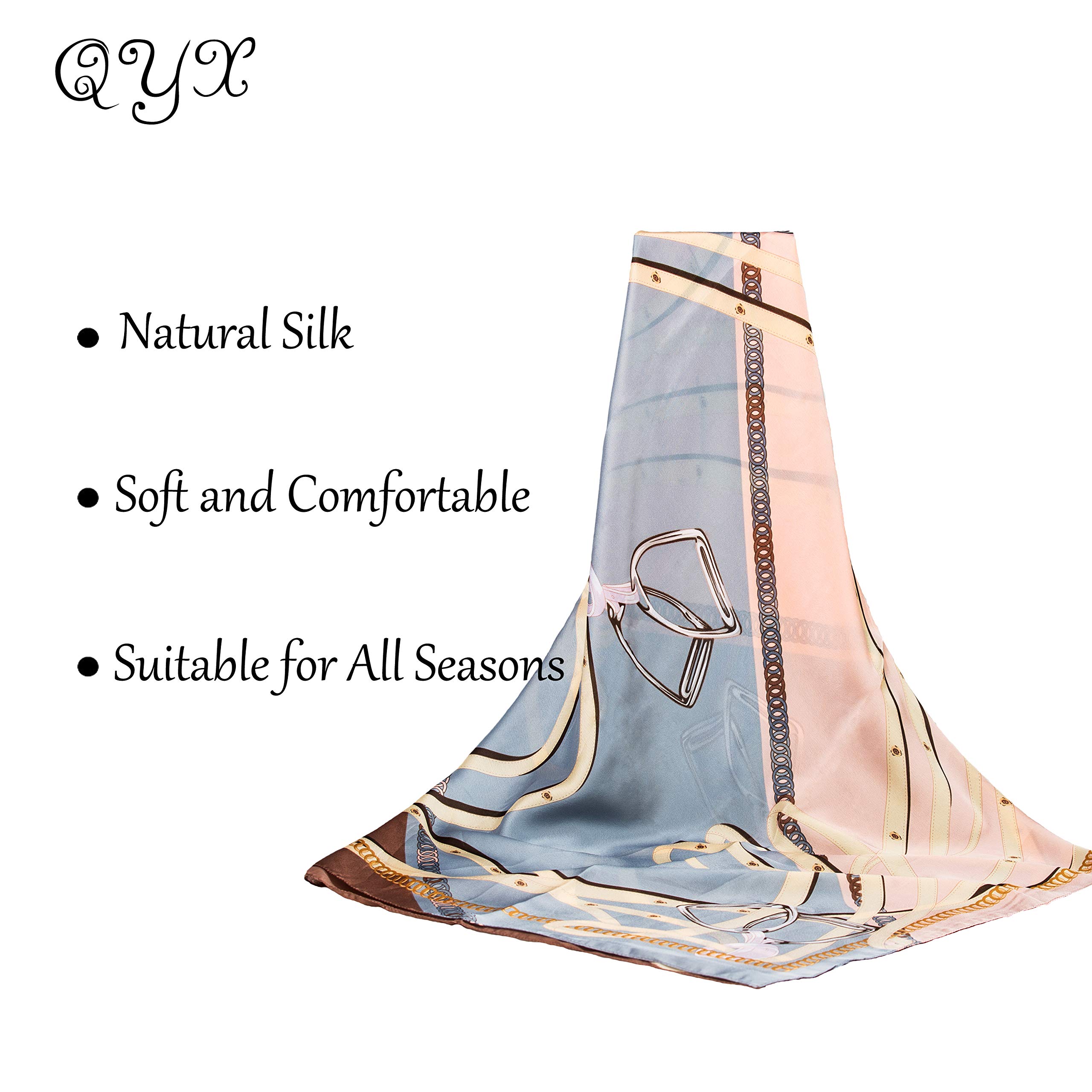 100% Silk Scarf - Women's Fashion Large Sunscreen Shawls Wraps - Lightweight Floral Pattern Satin for Headscarf&Neck 100% Silk Scarf - Women's Fashion Large Sunscreen Shawls Wraps - Lightweight Floral Pattern Satin for Headscarf&Neck