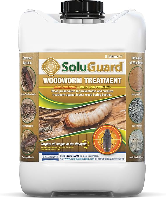 SAFEGUARD Soluguard Woodworm Treatment Ready For Use High Strength