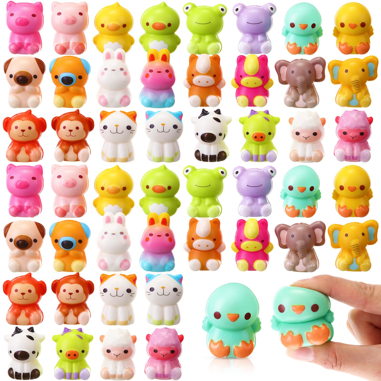 Photo 1 of Halloscume 48 Packs End of Year Slow Rising Jumbo Animal Toys Bulk Kids End of Year Gifts for School Classroom Exchange Sensory Stress Anxiety Relief Toys Party Favors for Classroom Prizes Pinata