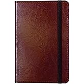 C.R. Gibson Genuine Bonded Leather Journal, By Markings, Smyth Sewn Binding, 192 Ivory Colored Ruled Pages, Pocket On Inside Back Cover, Measures 3.5" x 5.5" - Small Brown (MJ3-4792)