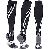 Keskale Compression Socks for Men & Women 20-30 mmHg Knee High -Best Support for Medical, Athletic, Sports, Travel (1/2Pairs)