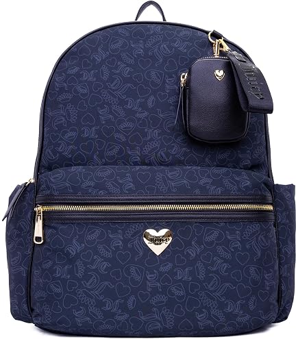 Juicy Couture Black Iridescent Puffer Backpack with Pom Charm Buy Juicy Couture, Everything Nice Backpack w/ Scarf Charm  main image 4
