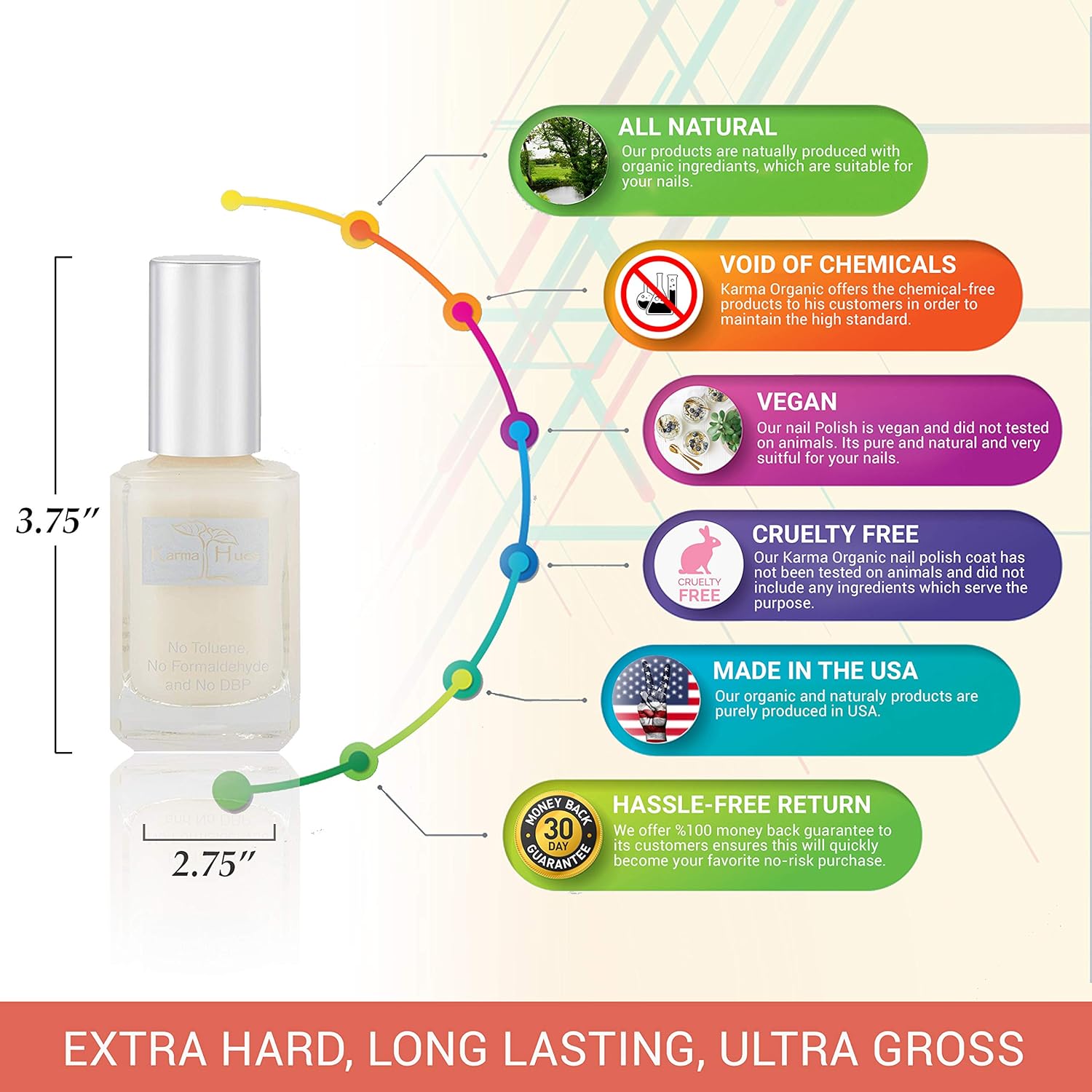 Karma Organic 7 In 1 Elixir Nail Treatment Non-Toxic Vegan Cruelty-Free : Beauty