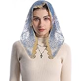 Mantveil Catholic Church Mantilla Veil: Spanish Short Lace Head Covering Chapel Mass Veil for Christian Prayer