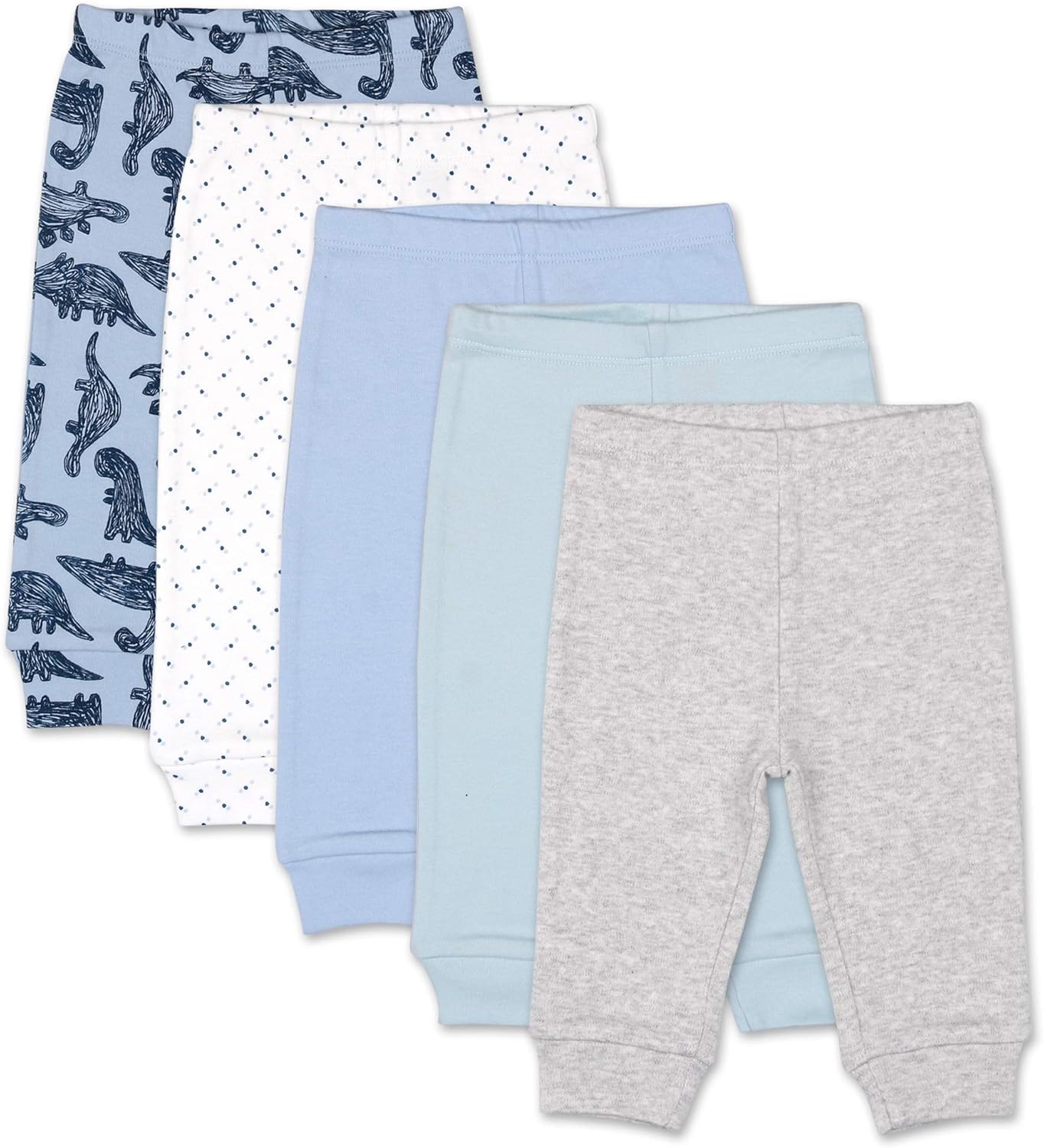 The Peanutshell 5 Pack Pants Set for Baby Boys | Sizes Newborn to 24 Months: Clothing