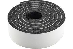 TEKDOE Pipe Insulation Foam Tape Self Adhesive Outdoor Weather Resistant Water Pipe Wrap, Sponge Strip for Water Pipes, Pipe Wrap Insulation (3/8 Inch Thick x 2 Inch Wide x 6.5 Feet Long)