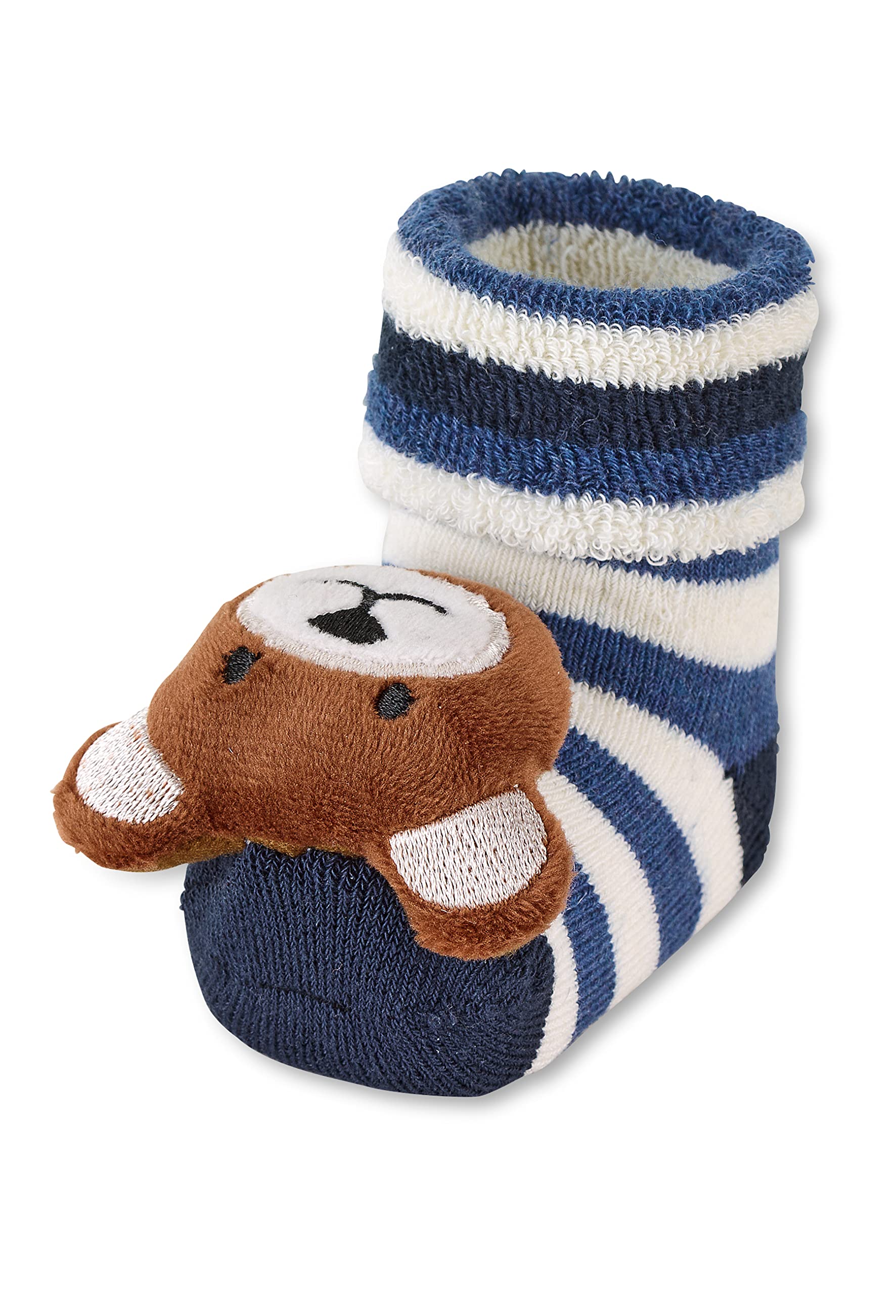 Sterntaler Baby Boys Baby Rattle Socks Bear Socks Navy 15-16 EU, navy, 15-16