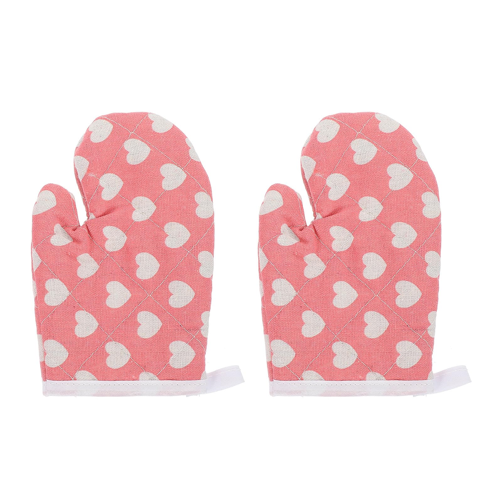 MAGICLULU 2pcs Microwave Mitts Childrens Gloves Kids Thickened Cotton Lining Oven Mitts for Children Play Kitchen Backing Cooking BBQ