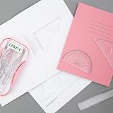 Linex Geometry Set 10-Piece Exam Kit Pink with Self-Centring Compasses Case view 6