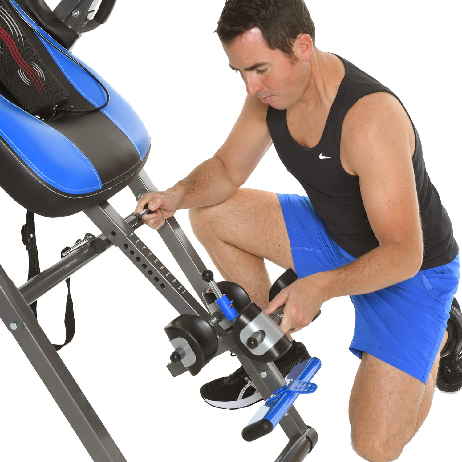 Exerpeutic Inversion Table UL Certified with Heat and Massage Therapy, Blue : Sports & Outdoors