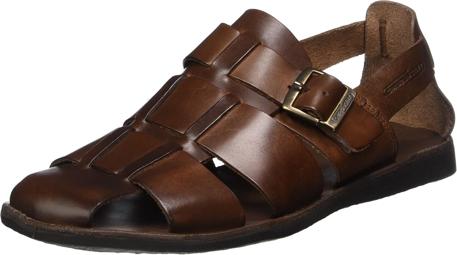 Sandales Camel Active Pour Femme - Boucle Métal, Cuir Crazy Horse, Semelle Plate Confortable