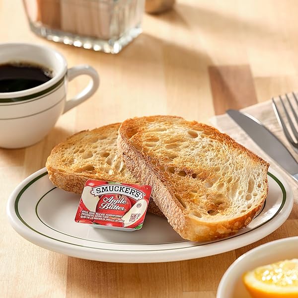 SMUCKER’S 1/2 OZ, GRAPE JELLY, STRAWBERRY JAM, AND APPLE JELLY ASST. 200 COUNT CASE