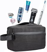 Etercycle Toiletry Bag for Men Waterproof Dopp Kit with Handle Black view 2