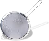 Fackelmann Initial Sieve Stainless Steel 20cm Fine Mesh with Rim Long Handle