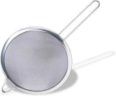 Fackelmann Initial Sieve Stainless Steel 20cm Fine Mesh with Rim Long Handle