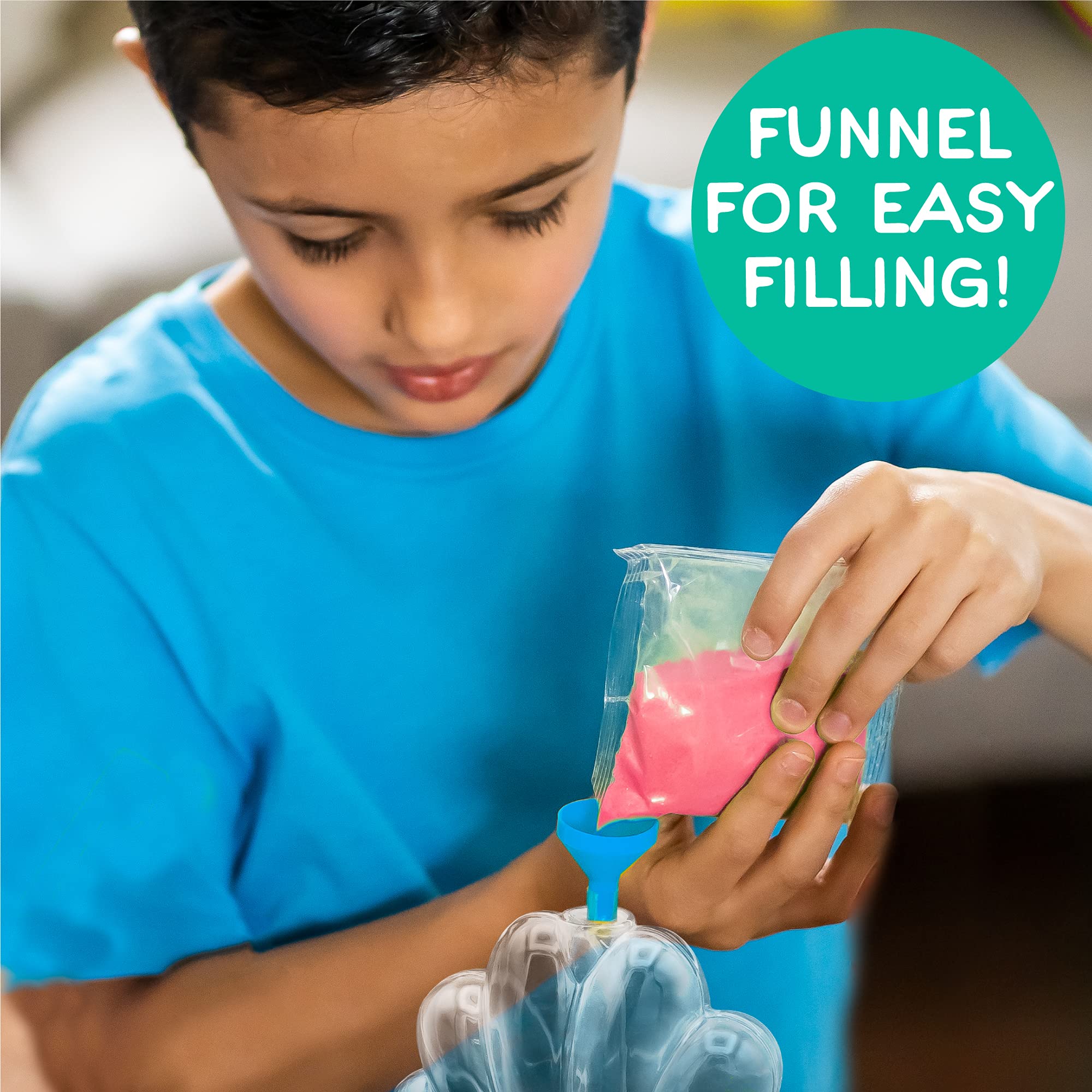 Made By Me Create Your Own Underwater Sand Art, Includes 6 Ocean-Themed Bottles, 8 Sand Colors, Glitter, & Funnel, Great Staycation or Group Activity, Party Idea, DIY Sand Art For Kids Ages 6, 7, 8, 9