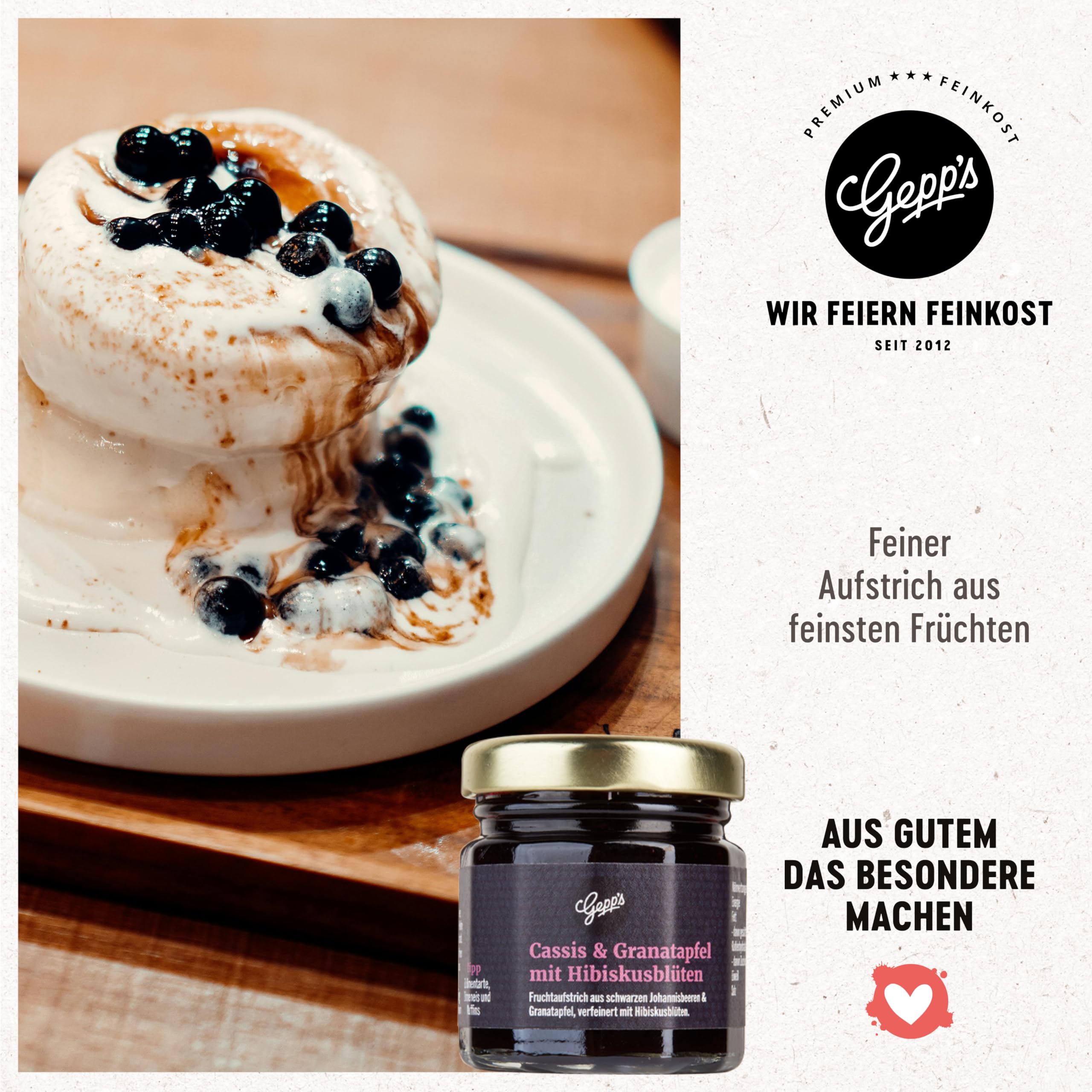 Gepp's Feinkost Frühstück Marmeladen Set I Mini Konfitüren in verschiedenen Geschmacksrichtungen I Geschenk mit Spezialitäten wie Mango Ingwer Erdbeer & Champagner Fruchtaufstrich 7