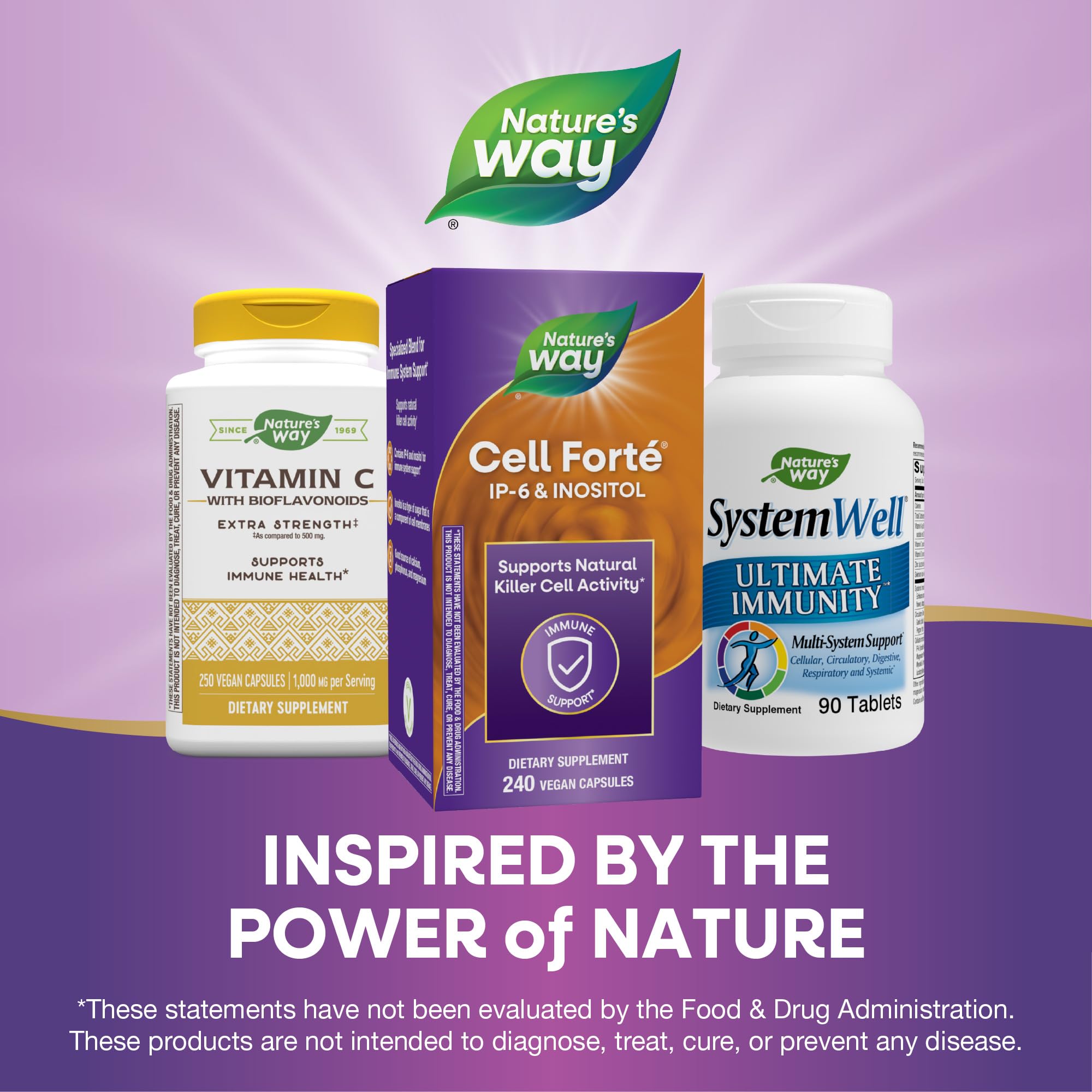 Nature's Way Cell Forté IP-6 & Inositol Immune Support Supplement with Calcium, Phosphorus, and Magnesium*, Gluten-Free, Vegan, 240 Capsules (Packaging May Vary)