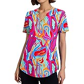 TCOT Workout Tops for Women V Neck Short Sleeve Hiking T-Shirts Yoga Shirts Athletic Top Exercise Shirt