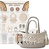 Kiddibodi Baby Gift Set | 11 Piece Gender Neutral Newborn Gift Basket for Boys & Girls – Baby Essentials with Plate, Bib, Spoon, Cup, Feeder, Outfit, Rattles & Storage Bag