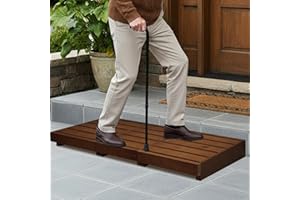 koretech Outdoor Steps 3.5'' Height, Wooden Step Platform 35” Length, Step Stool with Non Slip Pads, Step Stools for Bed, Woo