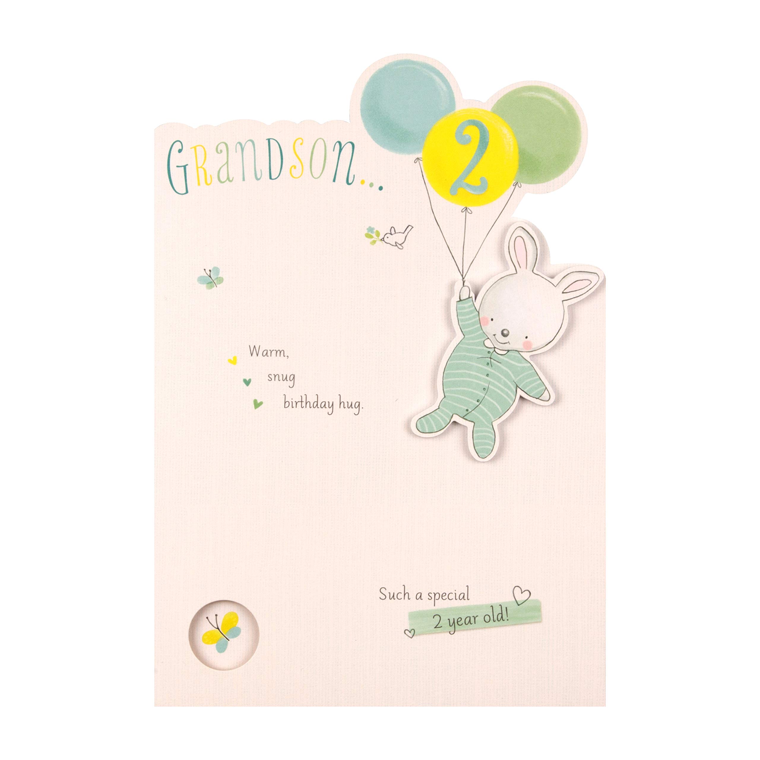 Age 2 Birthday Card for Grandson from Hallmark - 3D Die-Cut Design