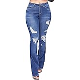 YMI Womens 1 Button HIGH Rise FRAY Hem Flare Jean