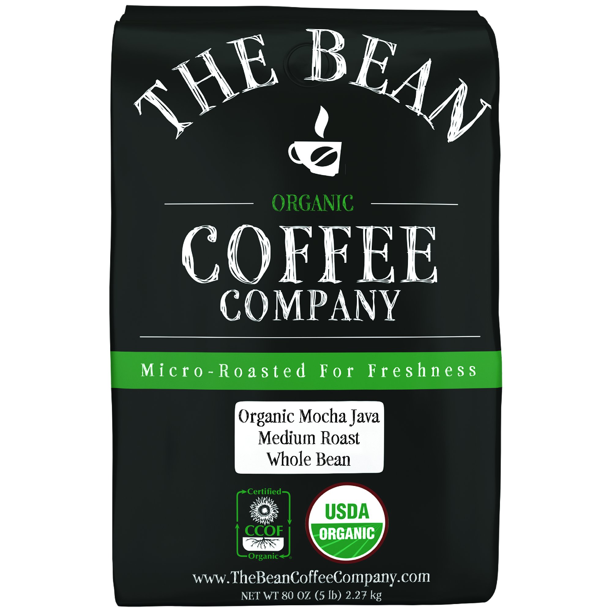 Buy The Bean Coffee Company Organic Mocha Java, Medium Roast, Whole
