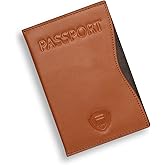 Alban RFID Passport Holder Women Men RFID Blocking Travel Passport Wallet Case Genuine Leather Passport Cover porta pasaporte