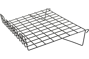 Econoco Sloping Wire Shelves with 3 Inch Lip, 14 Inch Deep x 22.5 Inch Wide, Heavy Duty Display Shelves, Pack of 6, Black