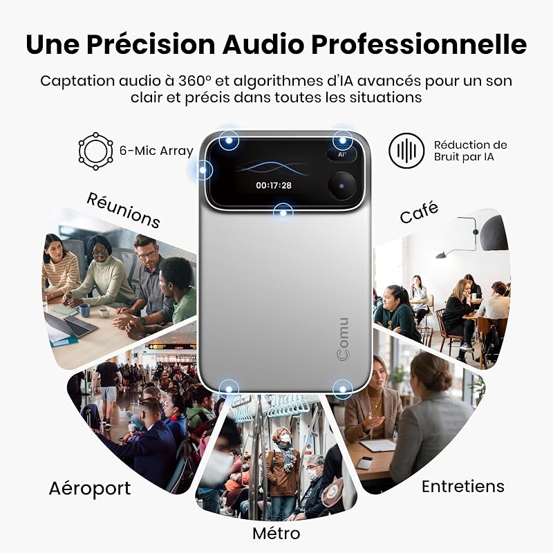Action Pro Enregistreur Vocal IA Dictaphone avec Agent IA Intelligent — photo 4 sur 8