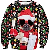 Arvilhill Unisex Funny Sweatshirt 3D Graphic Long Sleeve Christmas Animal Pullover (S-3XL)