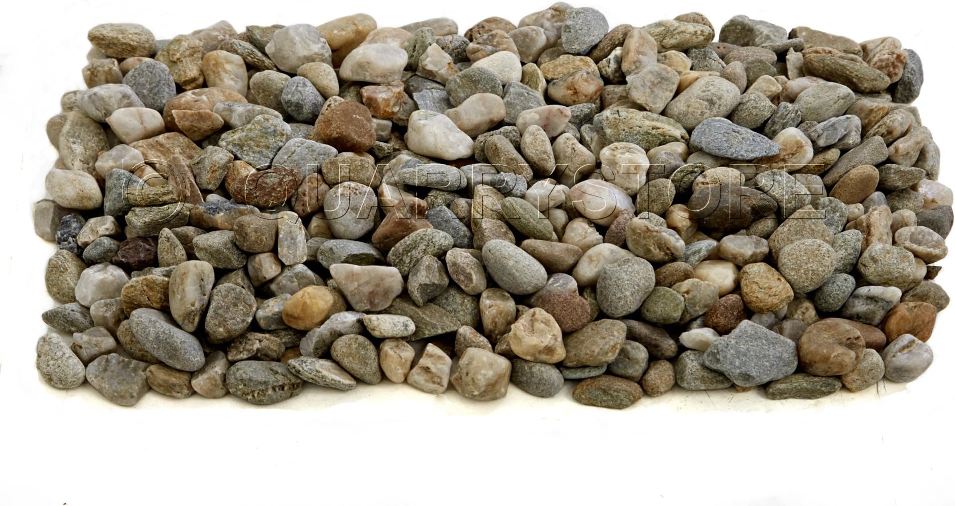 Quarrystore Irish River Pebble Approximately 20mm in Size - Ideal Outside Decorative Stones for Gardens and Outdoor Projects - 20kg Bag