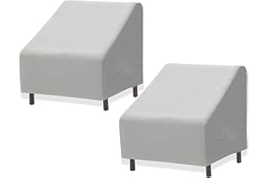 Simple Houseware Patio Chair Covers, 600D Heavy Duty Waterproof, 2 Pack, 32 x 39 x 29 Inch