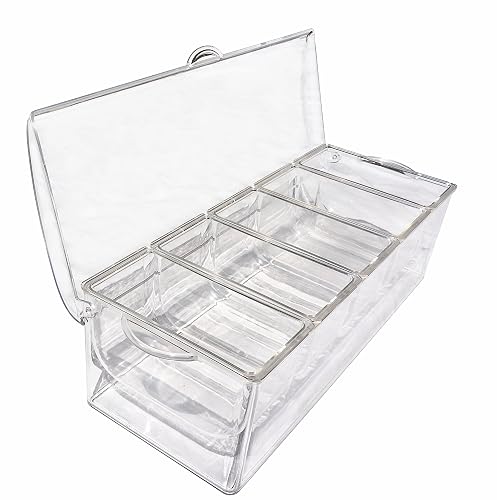 7Penn Condiment Tray With Ice Chamber, Lid, Tongs, Spoons & 5 Containers - 1897