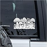 MYMKO Mushrooms Decal, Wildlife Adventure Car Window Decals, 6 Inches UV DTF Tranfer Car Stickers, Weatherproof Car Truck Window Bumper Sticker, Outdoor Car Stickers and Decals for Boys Girls Adults